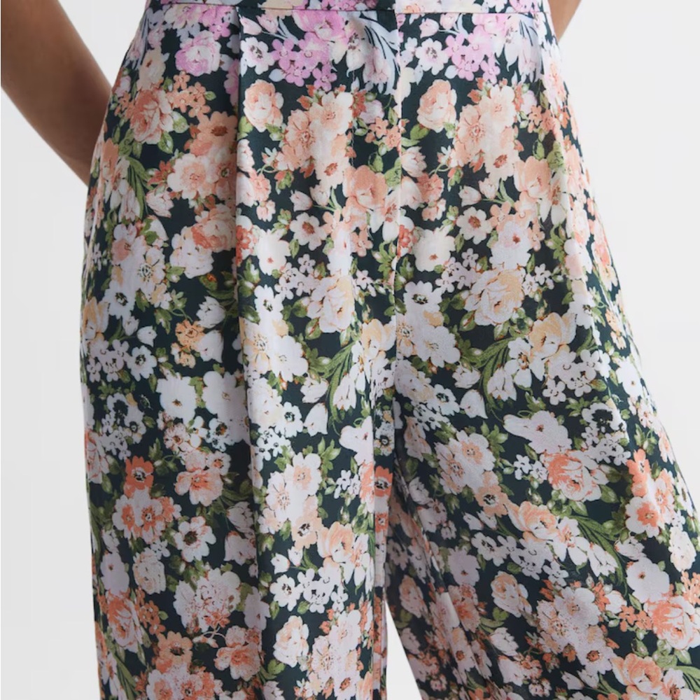 Reiss, NWOT Serena Floral Wide Leg Pants, Size 4 - Picture 4 of 16